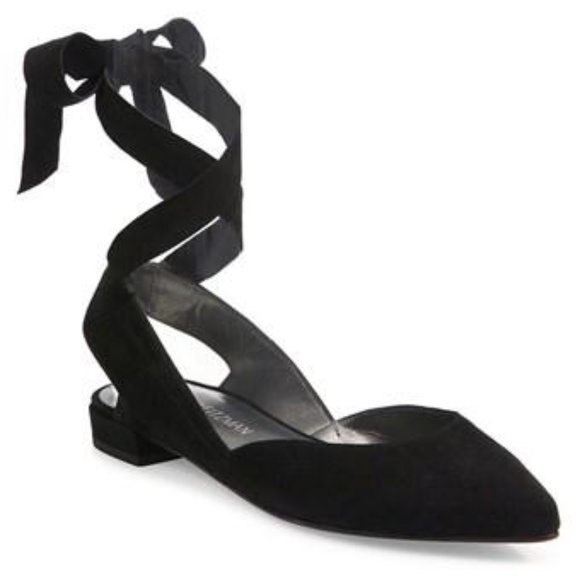 Stuart Weitzman Shoes - STUART WEITZMAN Wraparound Ankle Tie Flats, 9